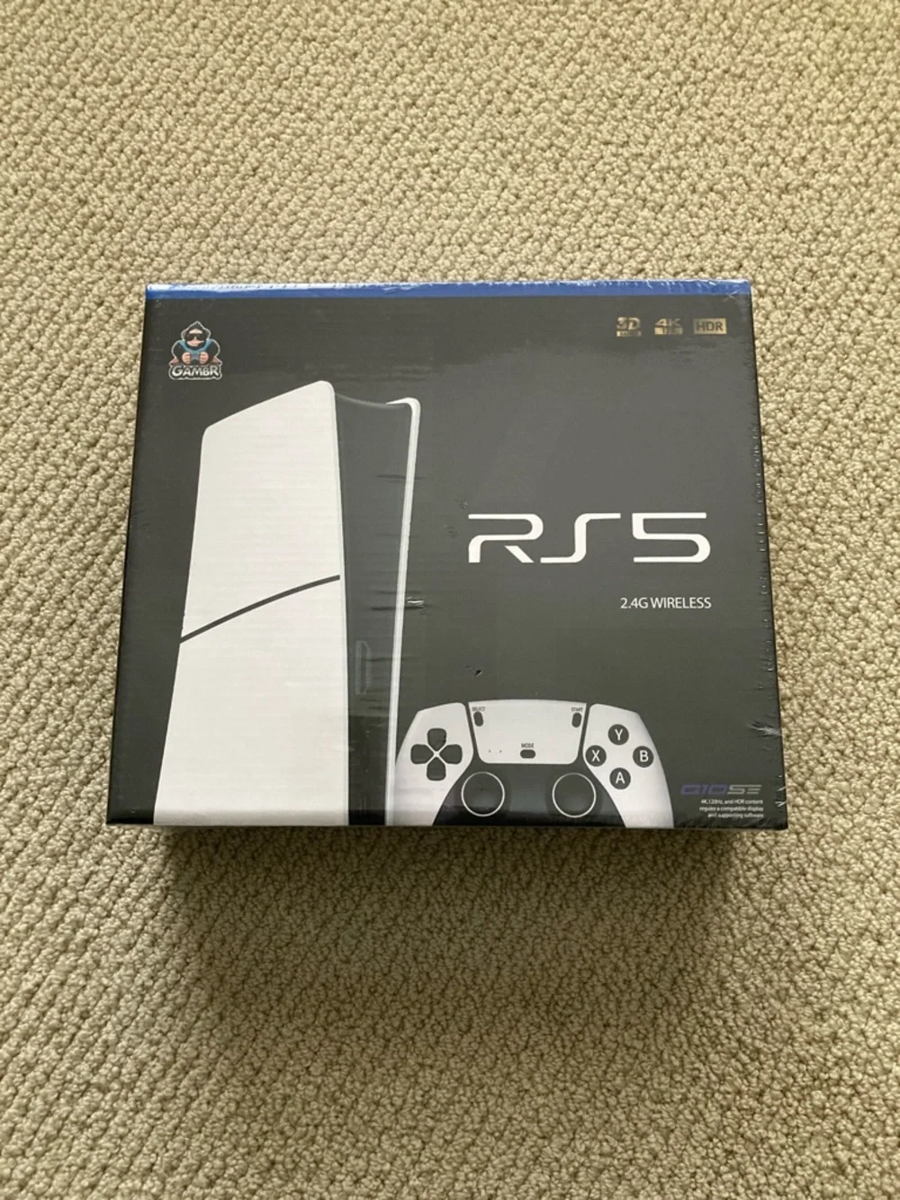 Gambr RS5 Gaming System 2.4G Wireless Game Q10 Console with Two Controllers NIB